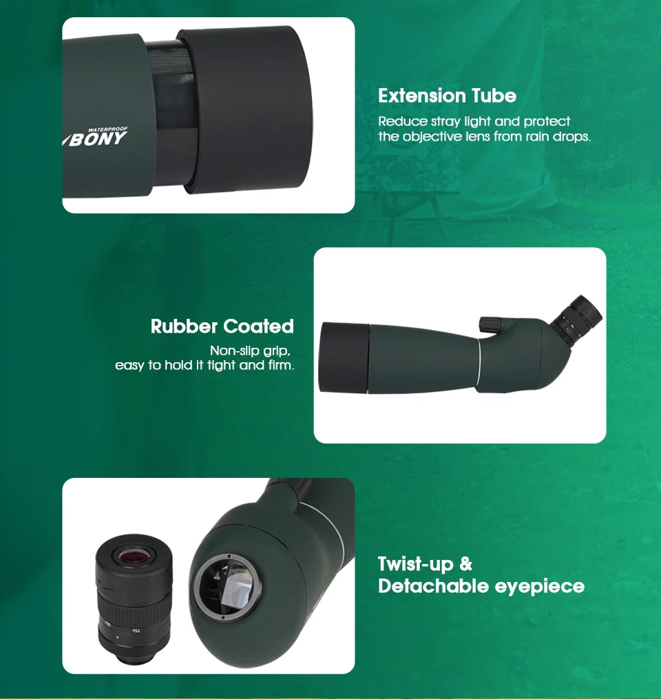 Svbony SV28 Plus Spotting Scope 50/60/70mm Zoom Telescope