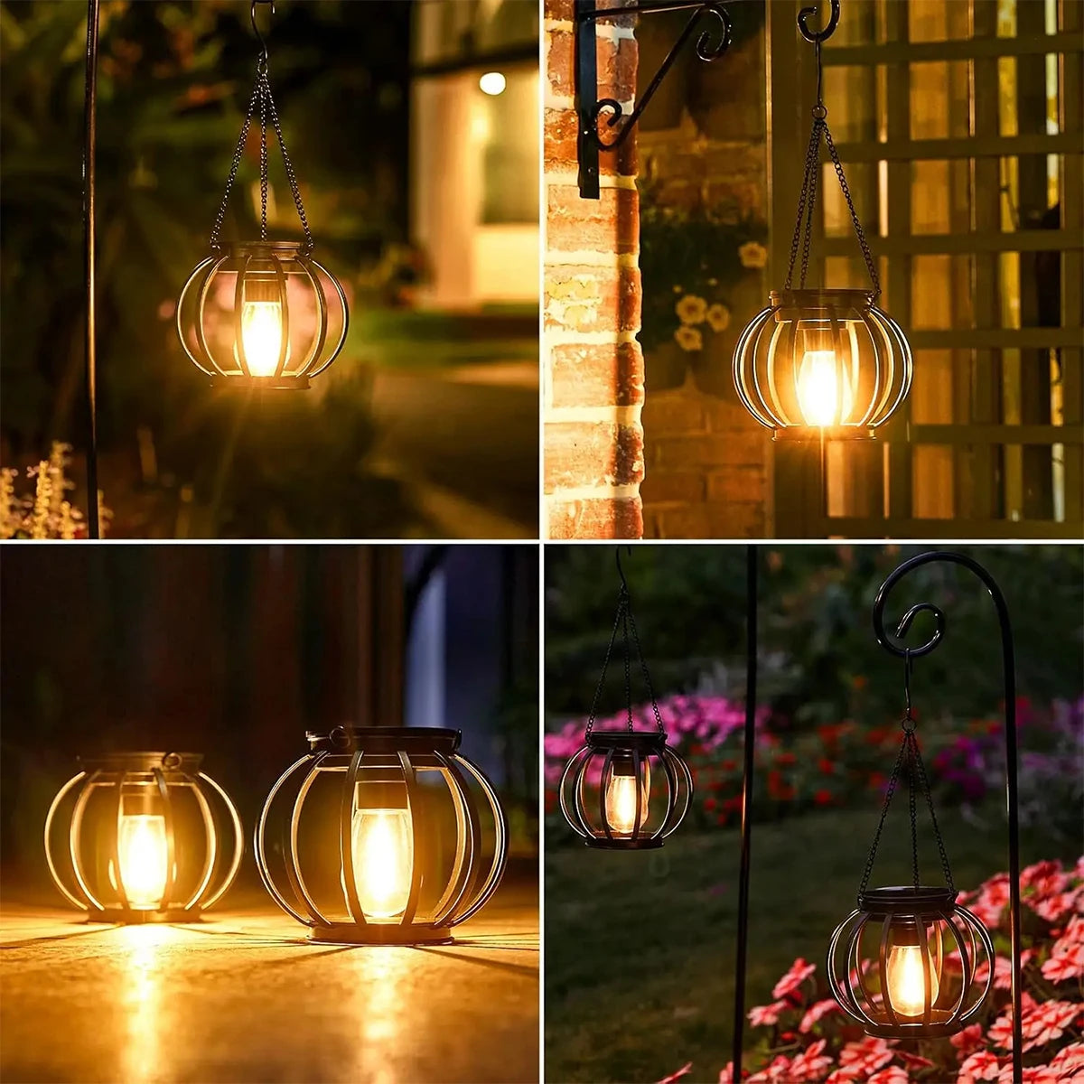 Solar Lantern LED Garden Light with Daylight Sensor
