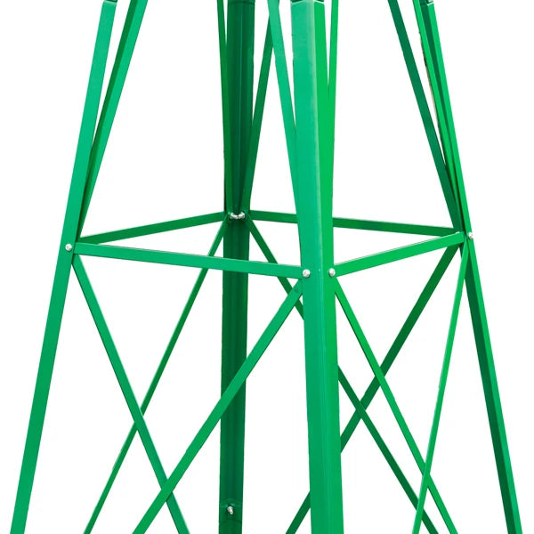 8FT Weather-Resistant Green Garden Windmill