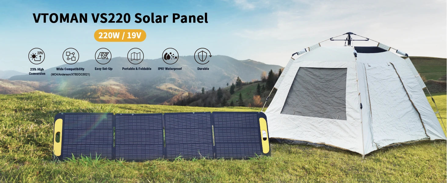 VTOMAN VS220 220W Foldable Portable Solar Panel