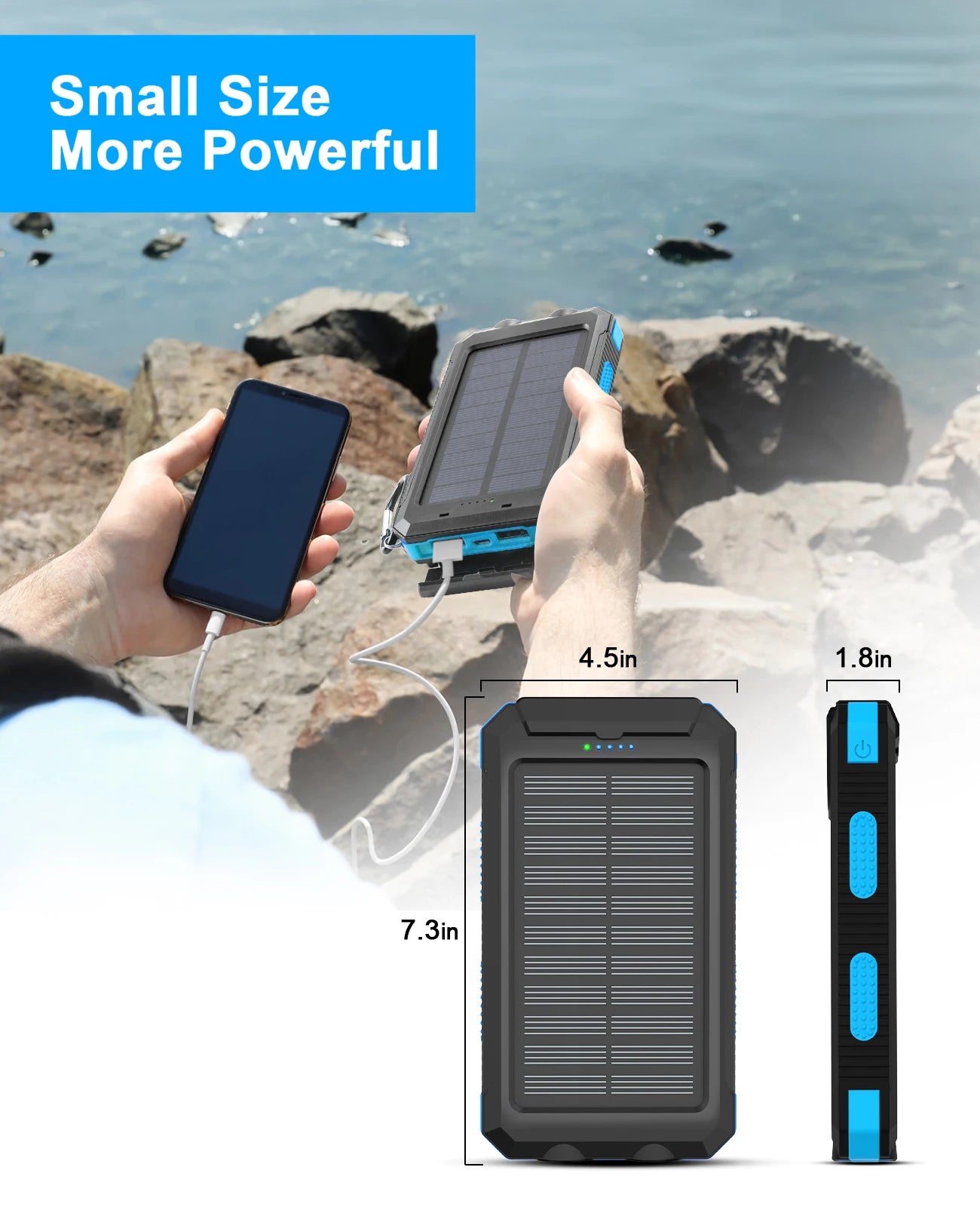 Waterproof Outdoor Solar Power Bank (38800mAh)