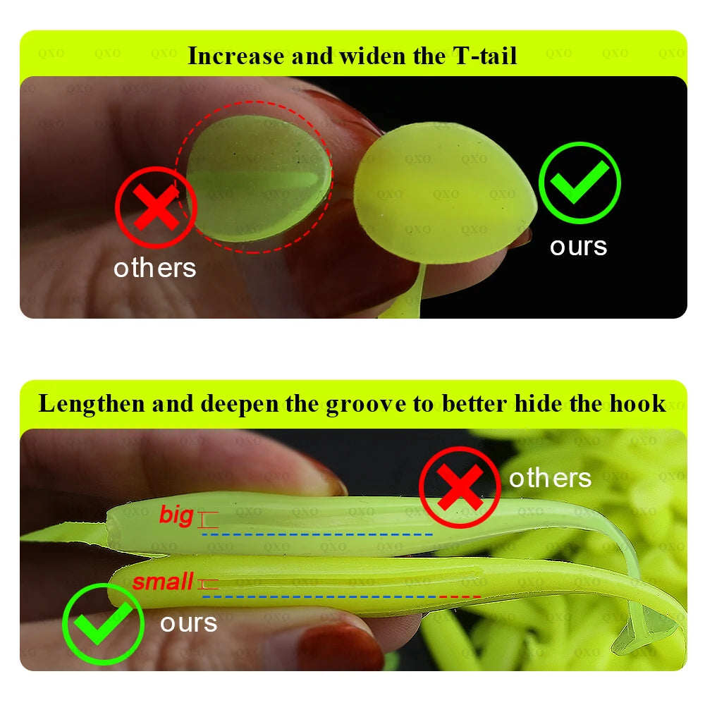QXO Soft Worm Lures 10pcs Set