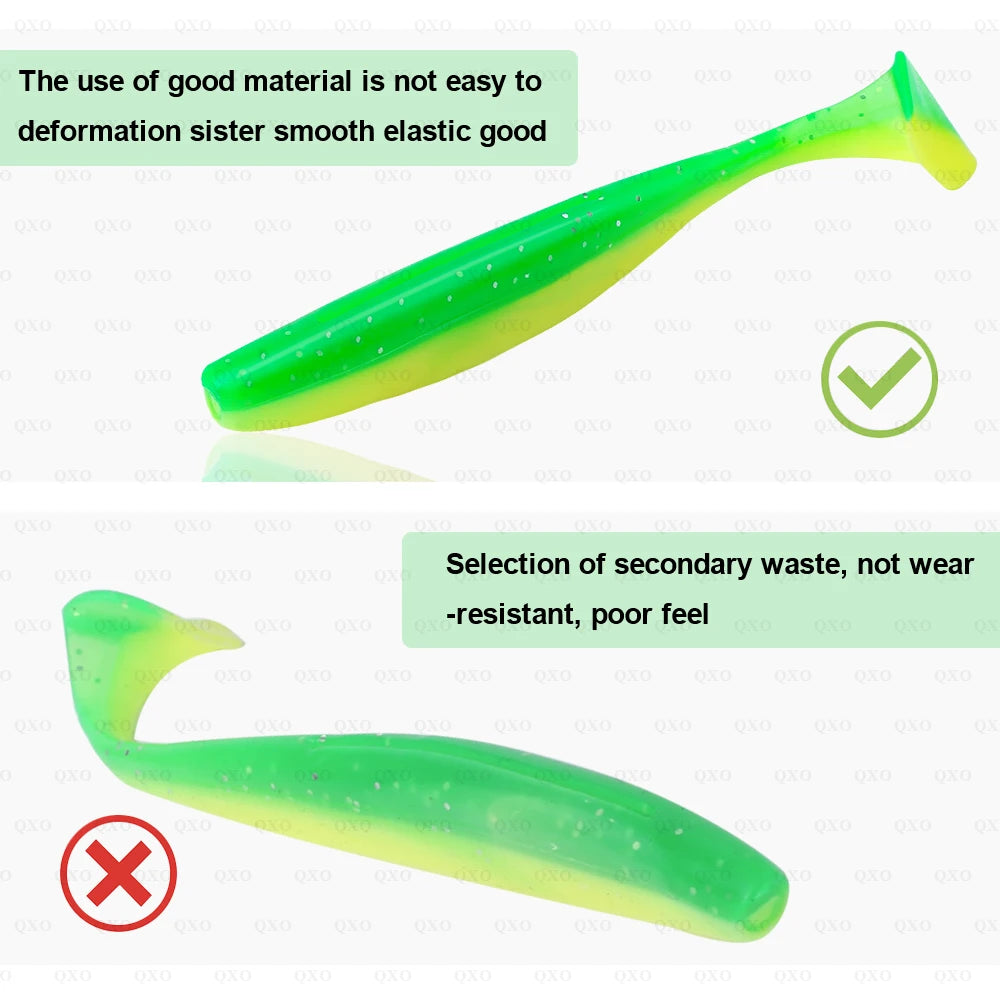 QXO Soft Worm Lures 10pcs Set