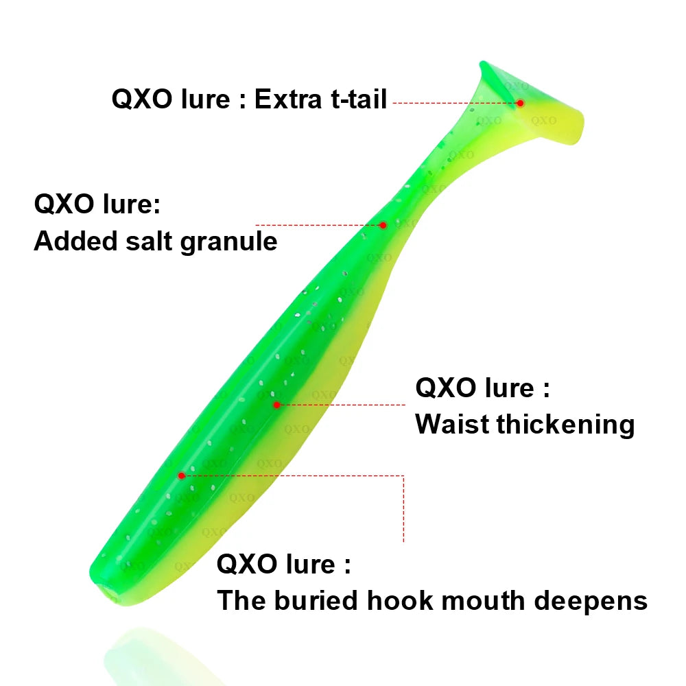 QXO Soft Worm Lures 10pcs Set