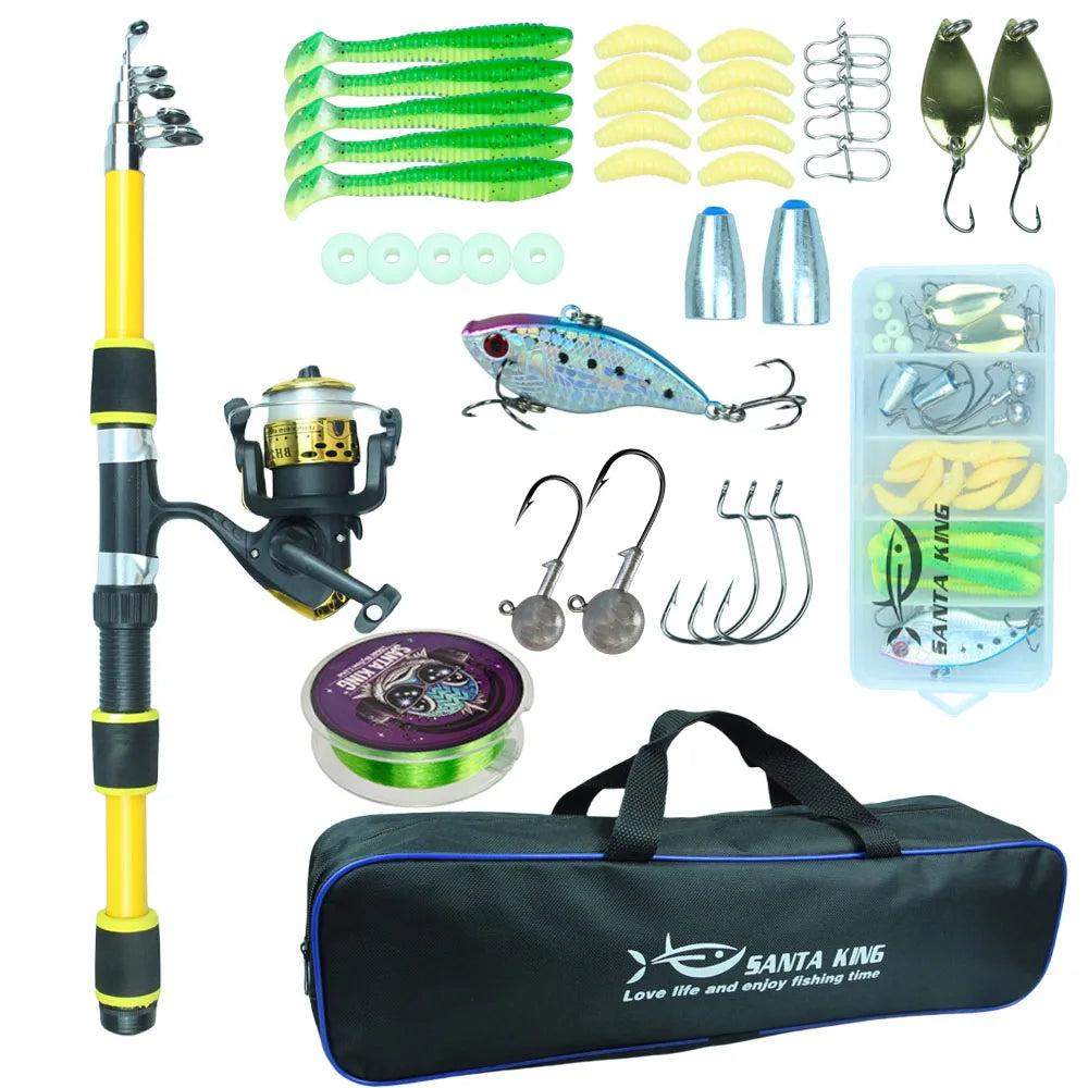 1.8m/2.1m Carbon Fiber Telescopic Fishing Rod
